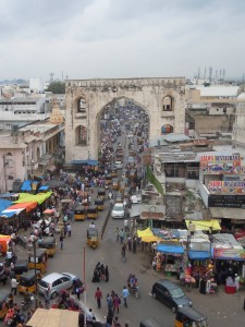 Busy street in Hyderabad, India